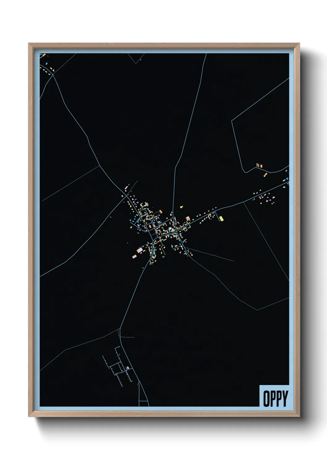 Une affiche de carte sur Oppy