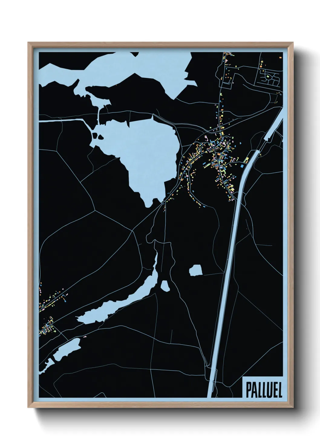 Une affiche de carte sur Palluel