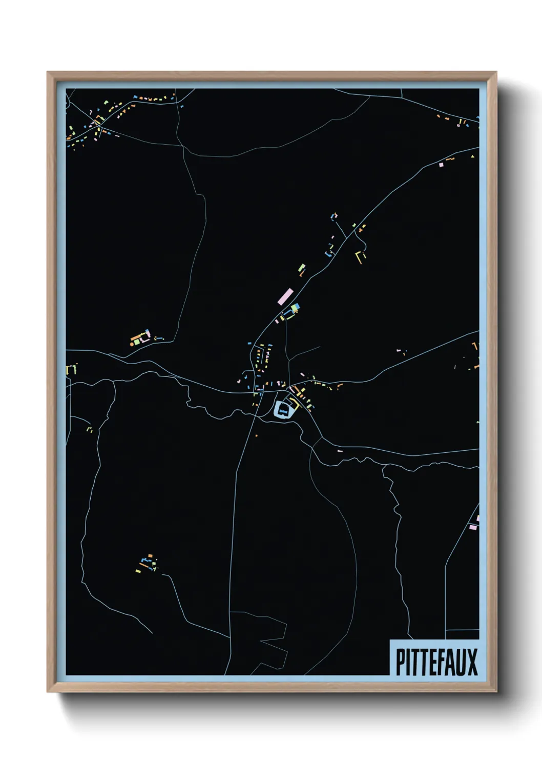 Une affiche de carte sur Pittefaux