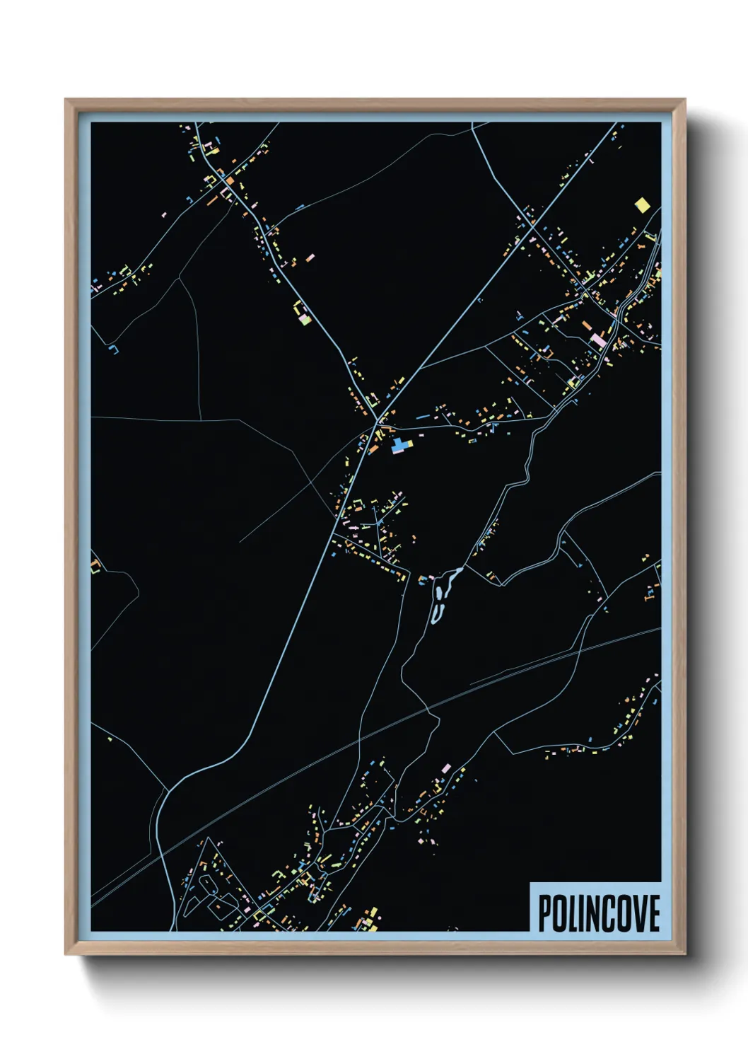 Une affiche de carte sur Polincove