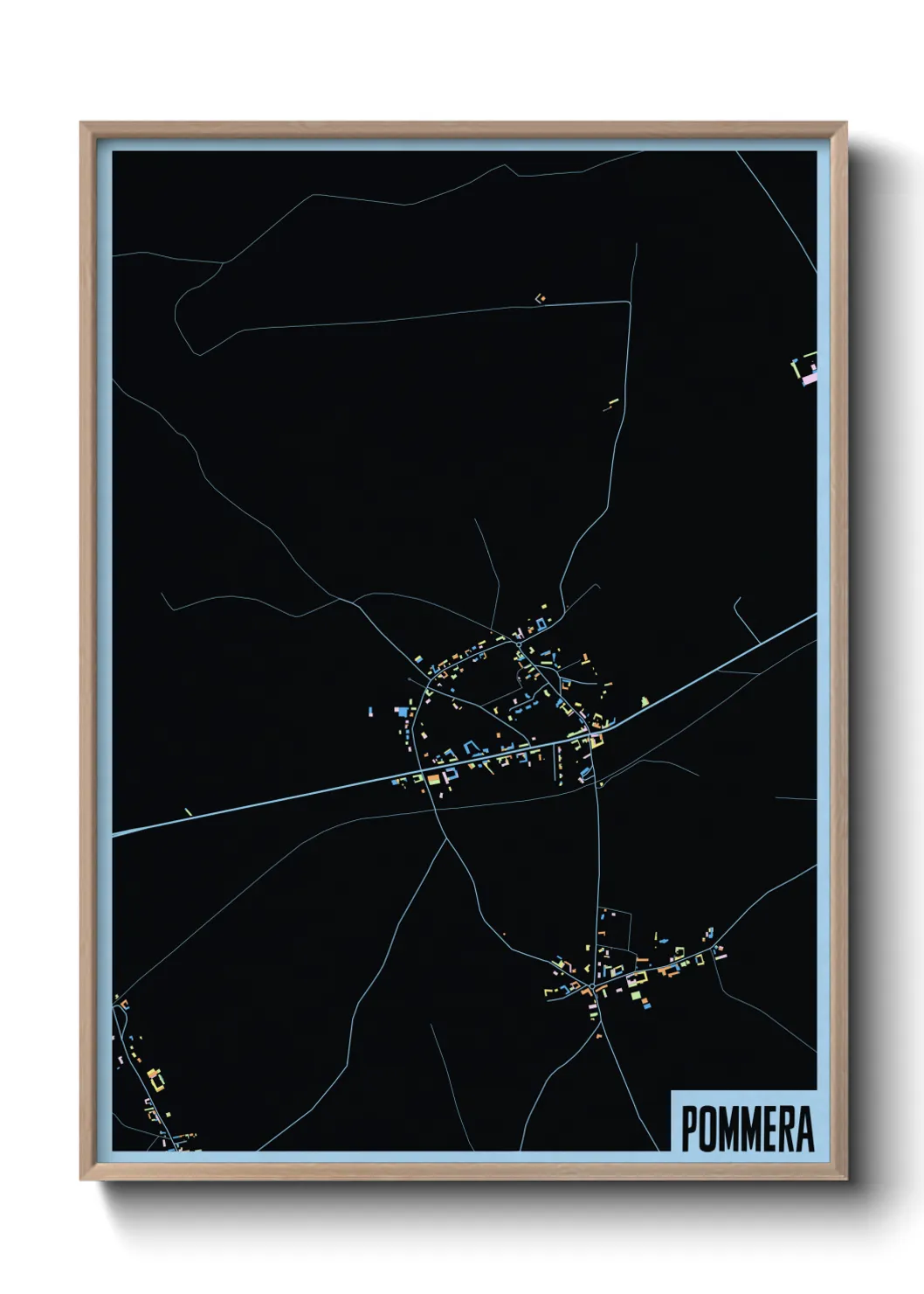 Une affiche de carte sur Pommera