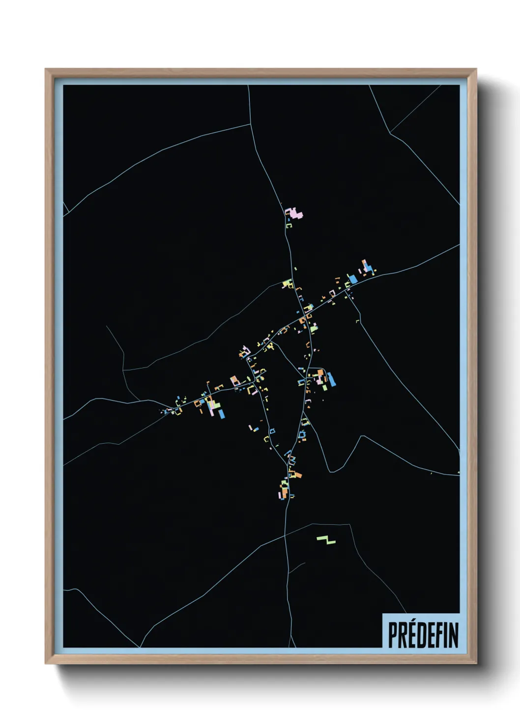 Une affiche de carte sur Prédefin