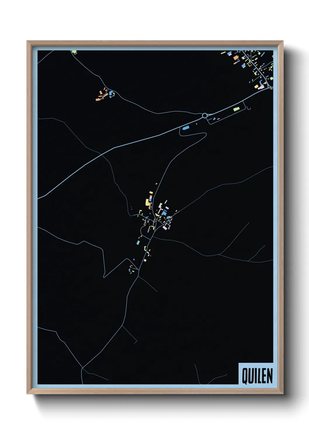 Une affiche de carte sur Quilen