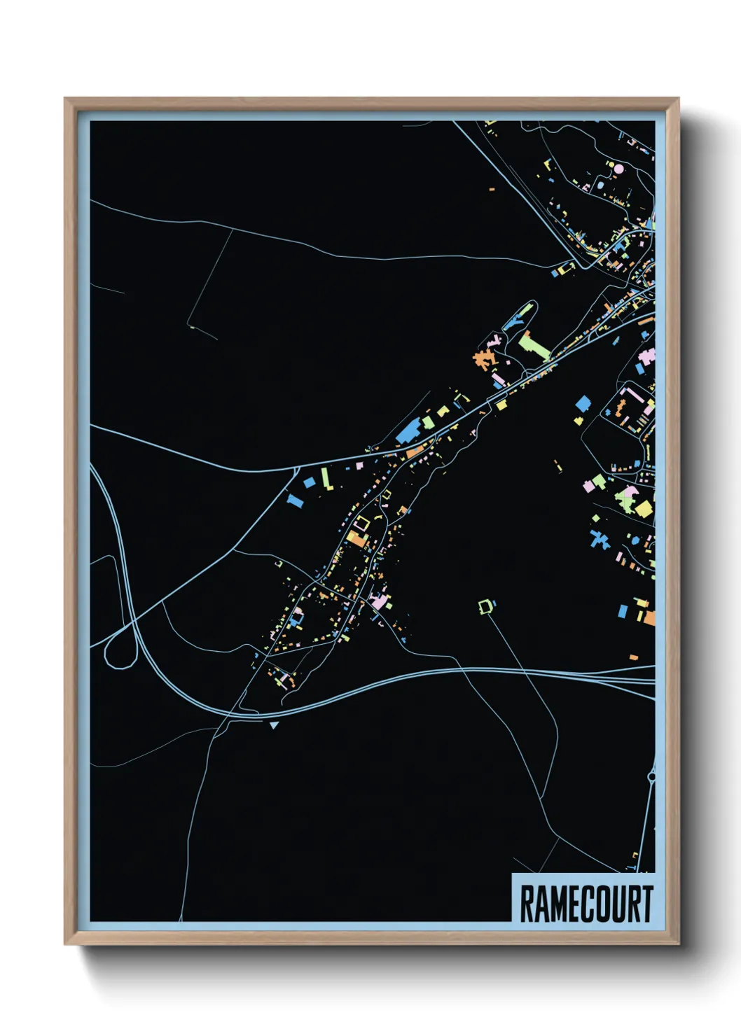 Une affiche de carte sur Ramecourt