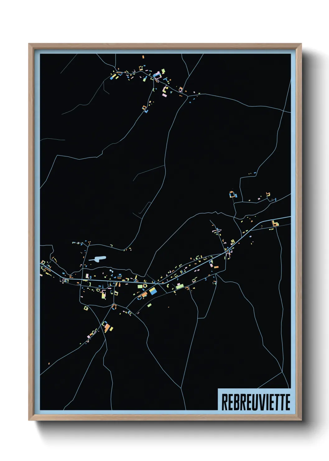 Une affiche de carte sur Rebreuviette