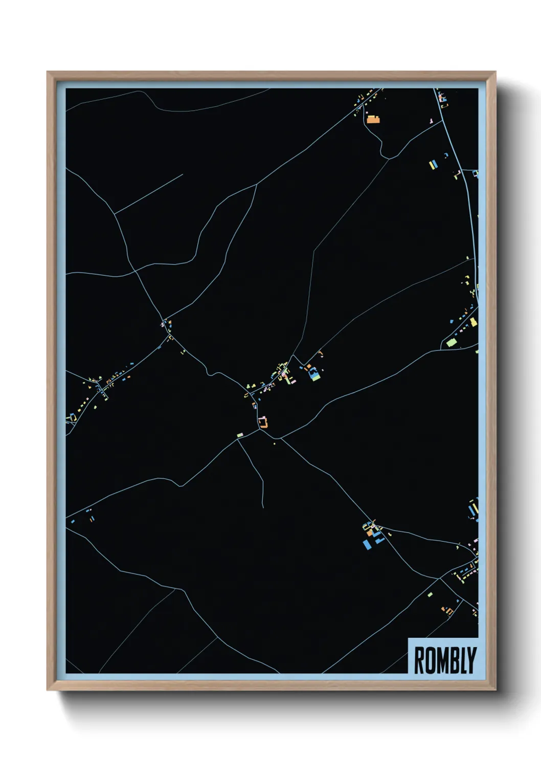 Une affiche de carte sur Rombly