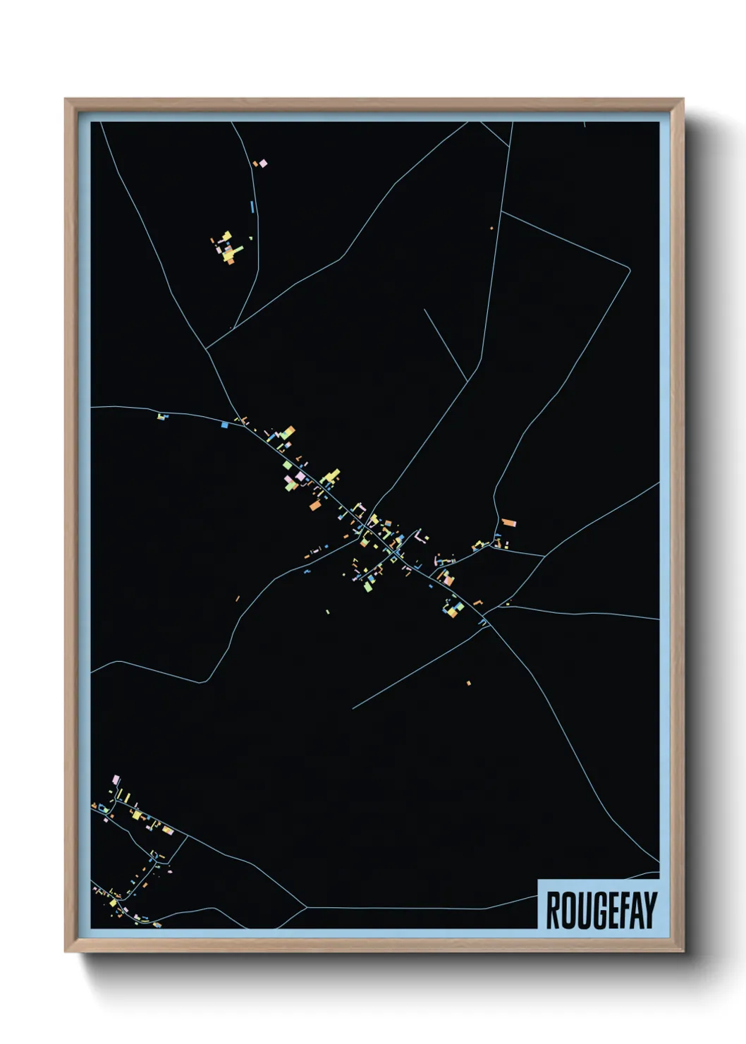 Une affiche de carte sur Rougefay