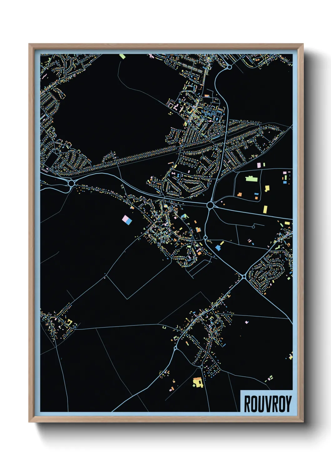 Une affiche de carte sur Rouvroy