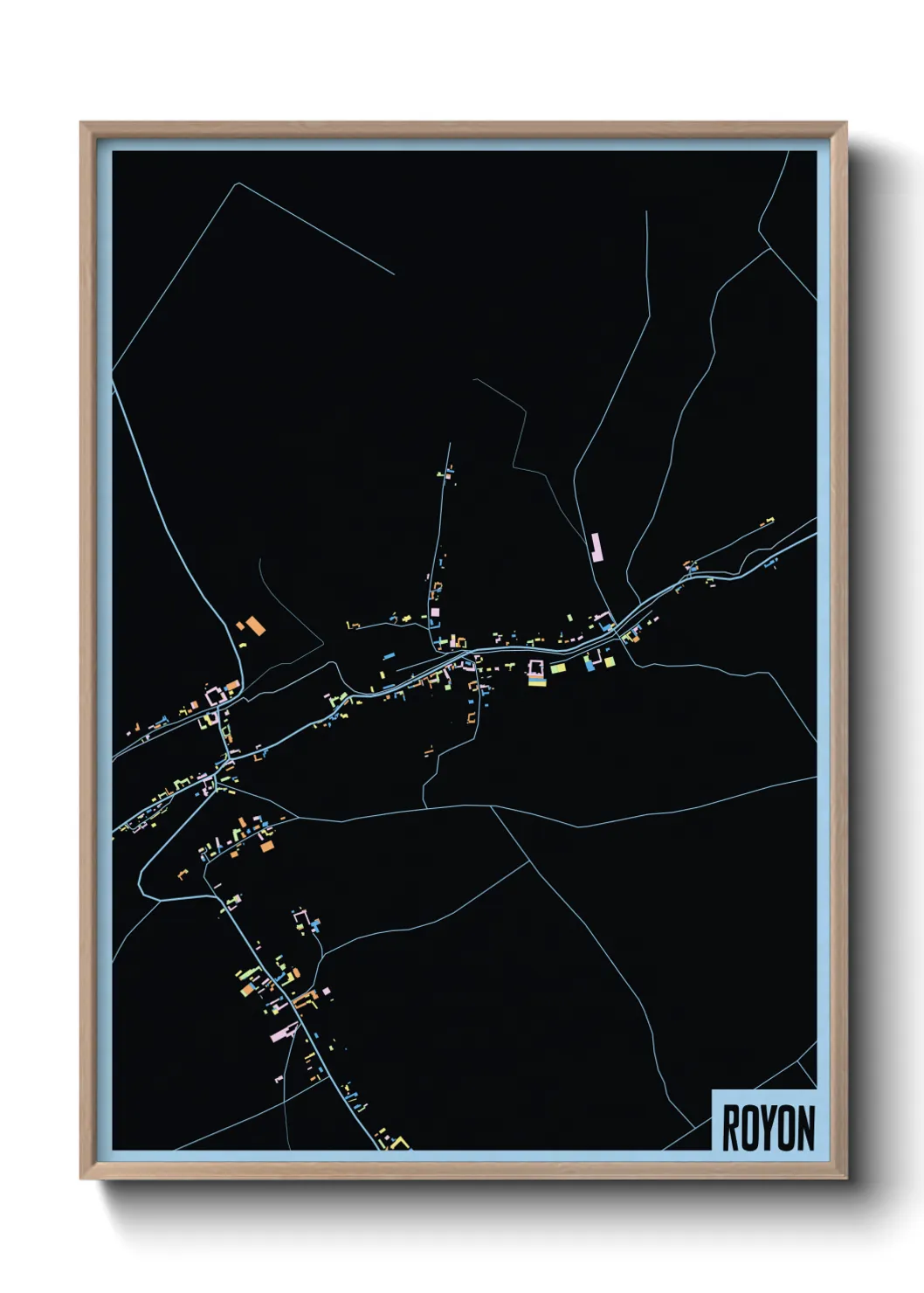 Une affiche de carte sur Royon