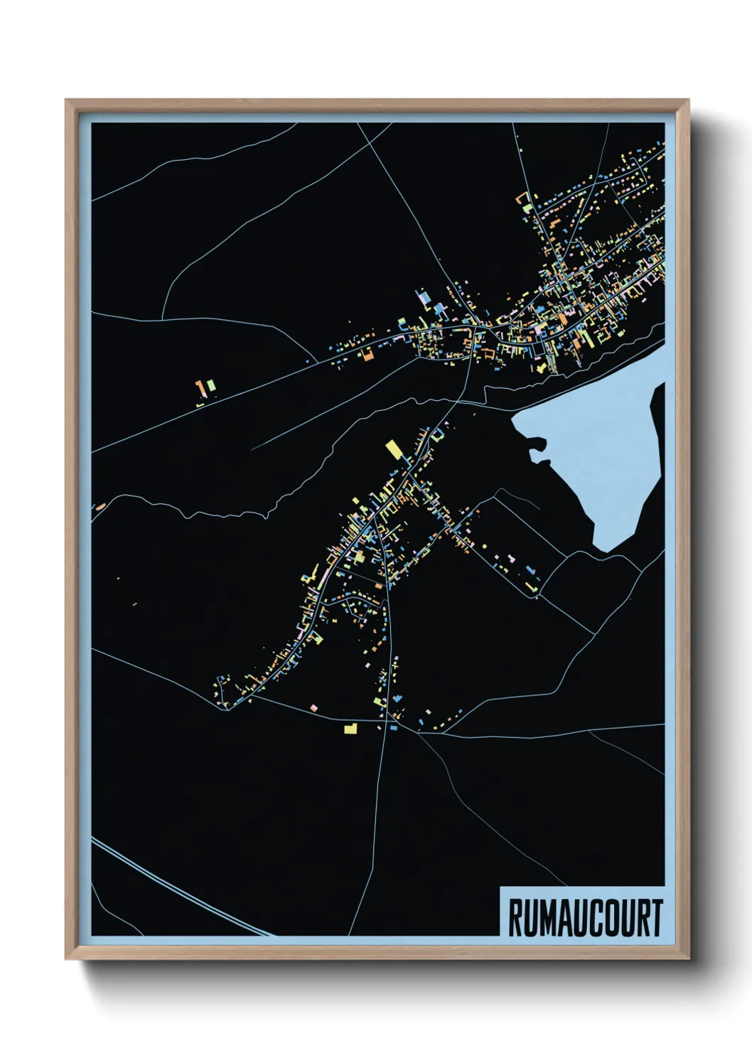 Une affiche de carte sur Rumaucourt