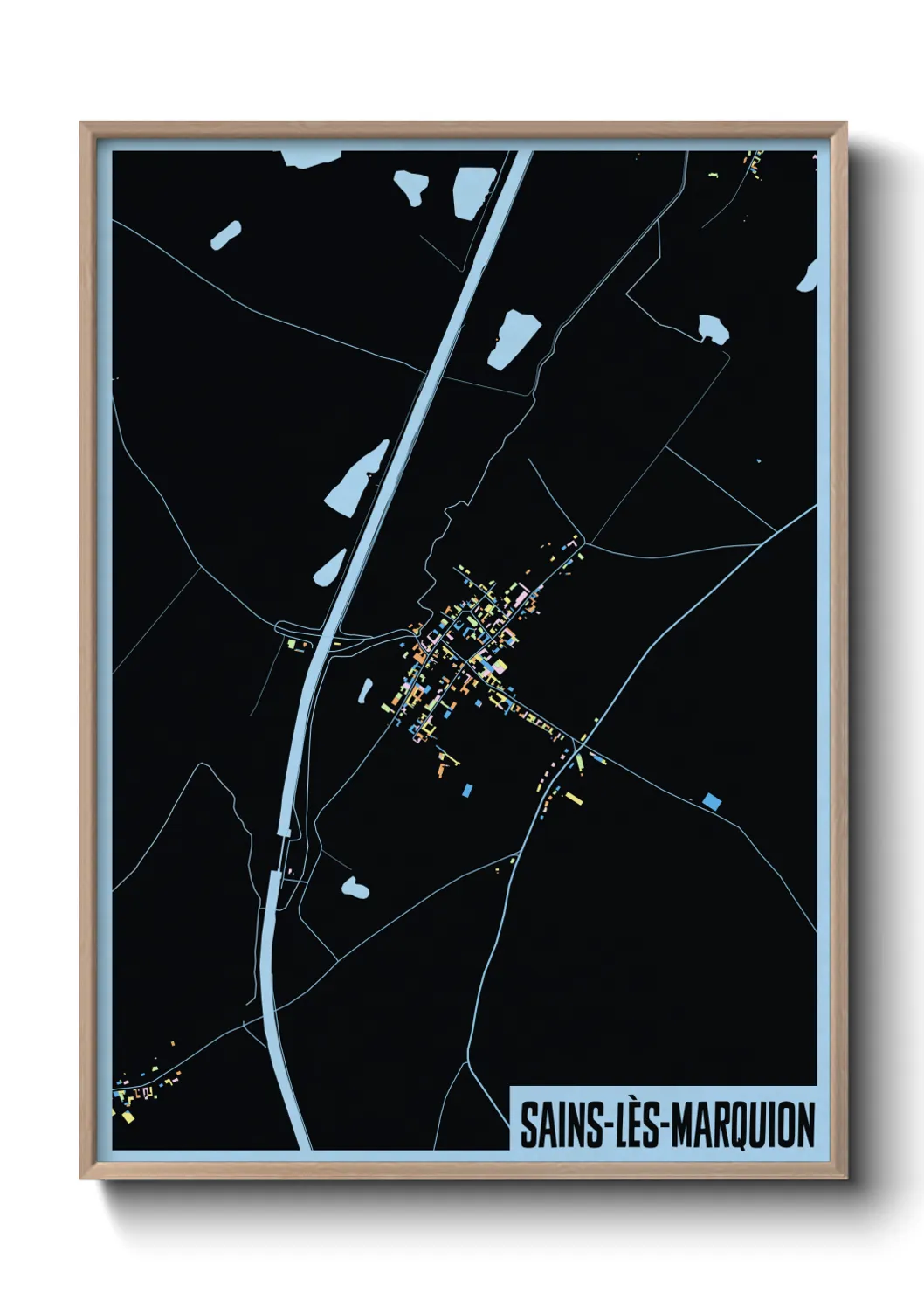 Une affiche de carte sur Sains-lès-Marquion