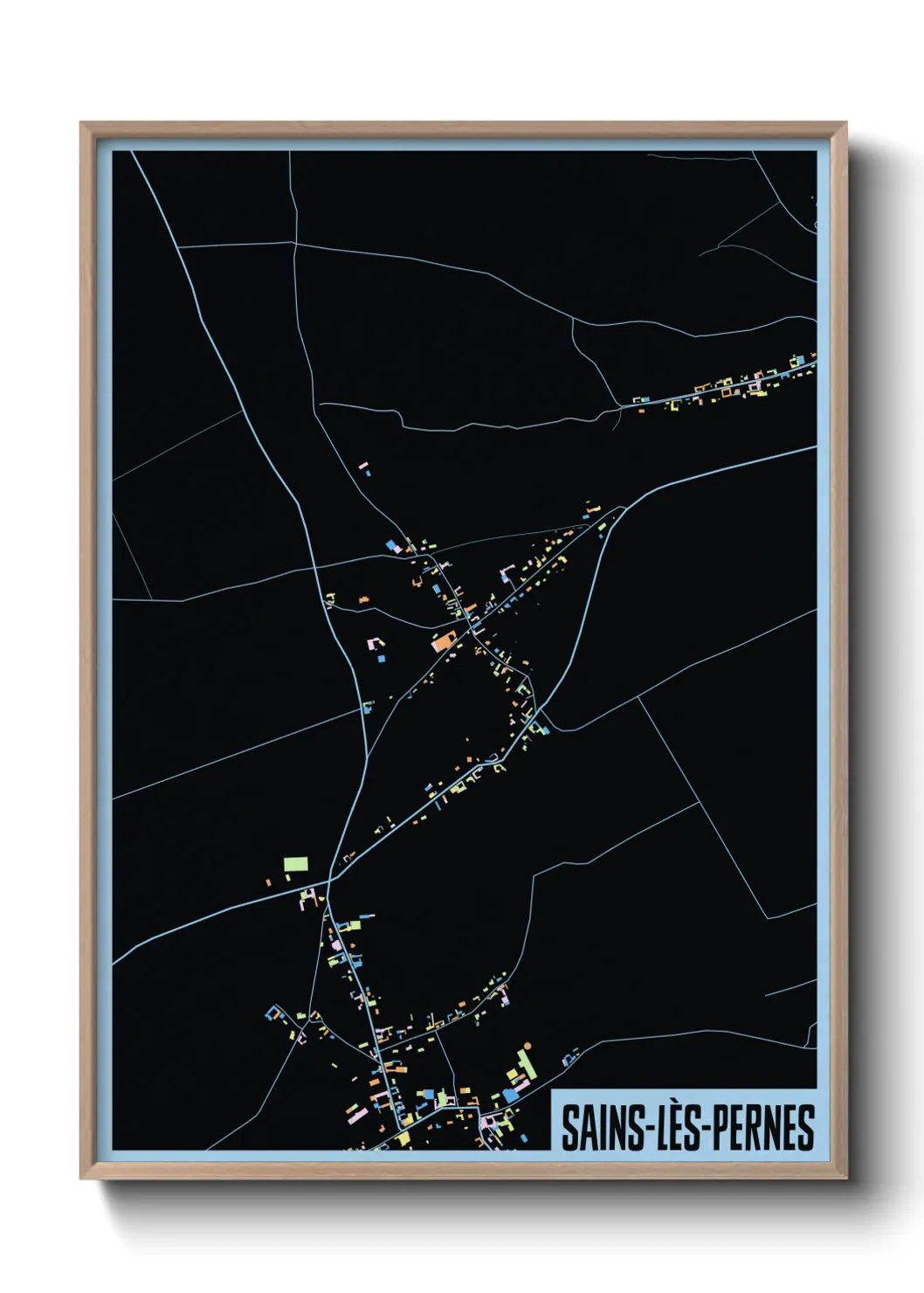 Une affiche de carte sur Sains-lès-Pernes