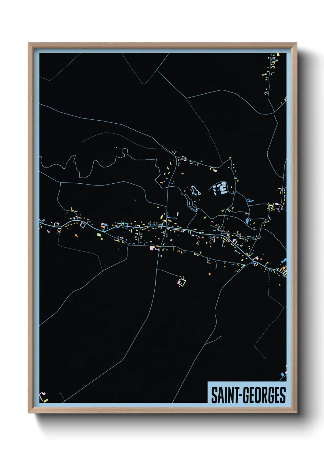 Une affiche de carte sur Saint-Georges