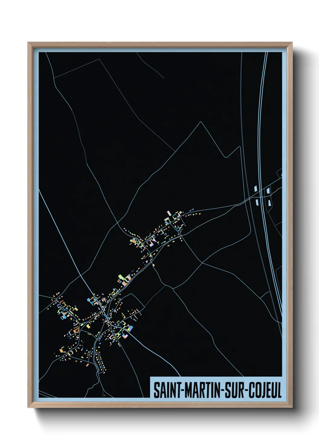 Une affiche de carte sur Saint-Martin-sur-Cojeul