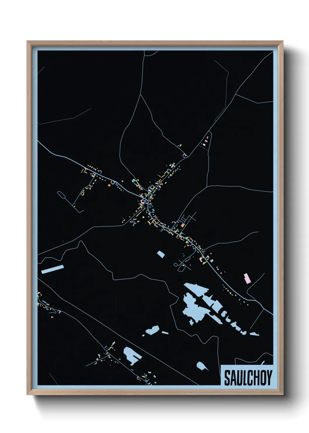 Une affiche de carte sur Saulchoy