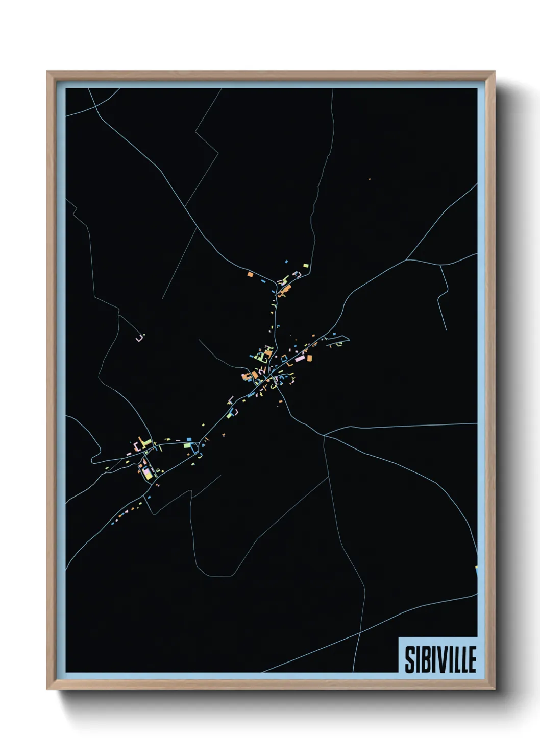 Une affiche de carte sur Sibiville