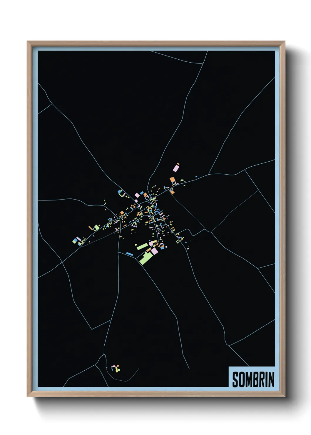 Une affiche de carte sur Sombrin