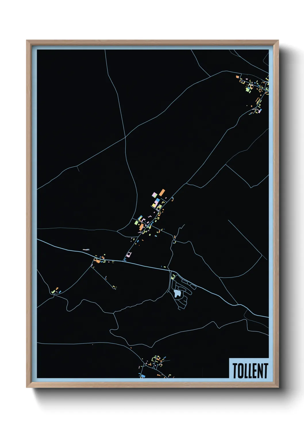 Une affiche de carte sur Tollent