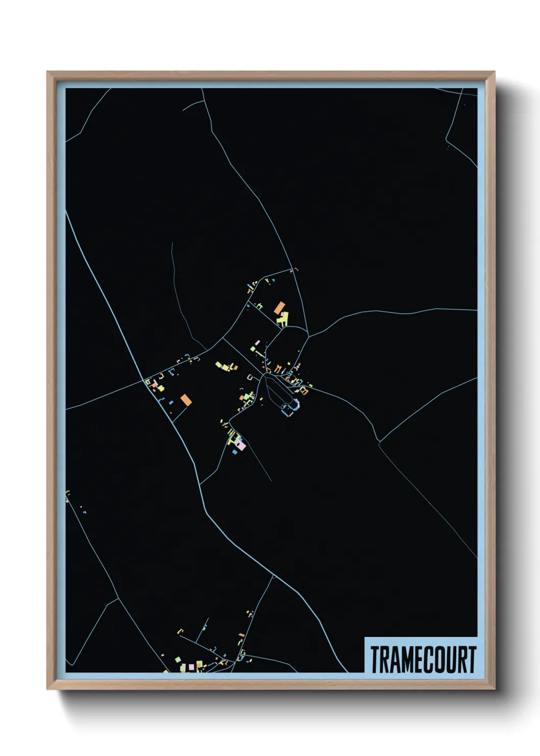 Une affiche de carte sur Tramecourt