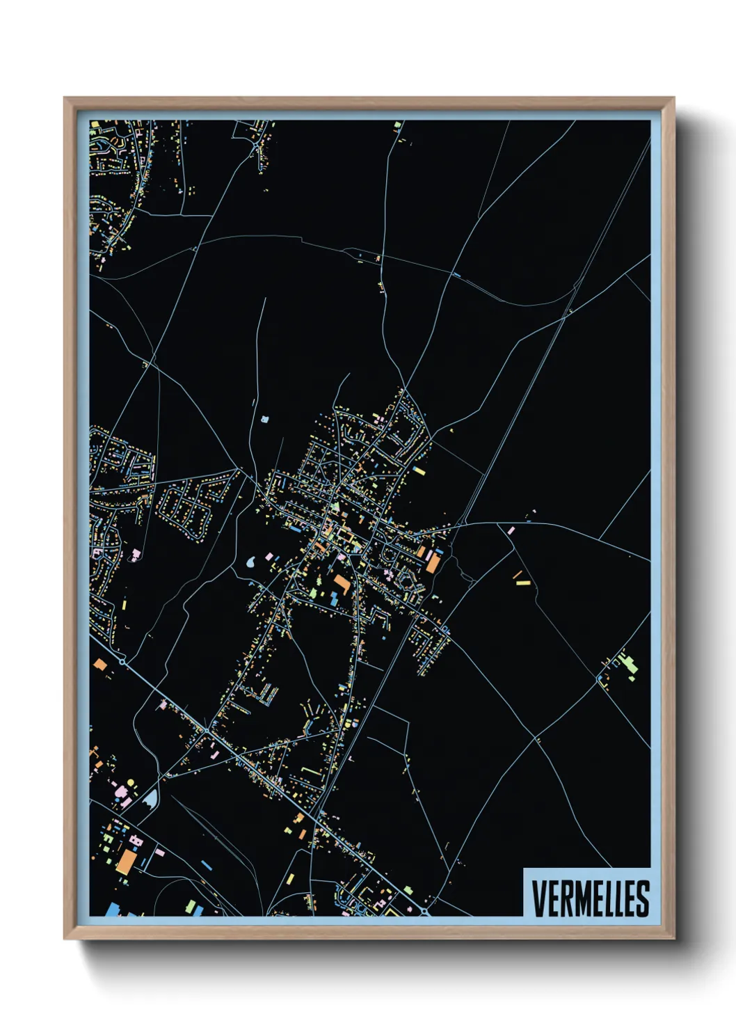 Une affiche de carte sur Vermelles