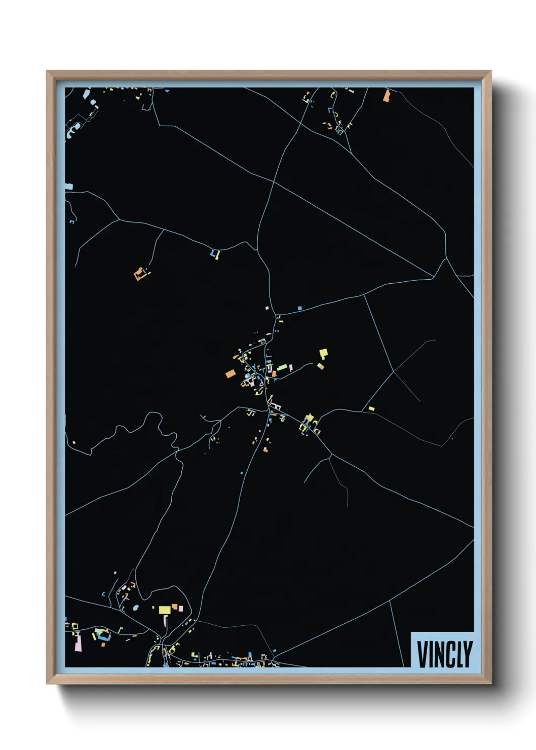 Une affiche de carte sur Vincly