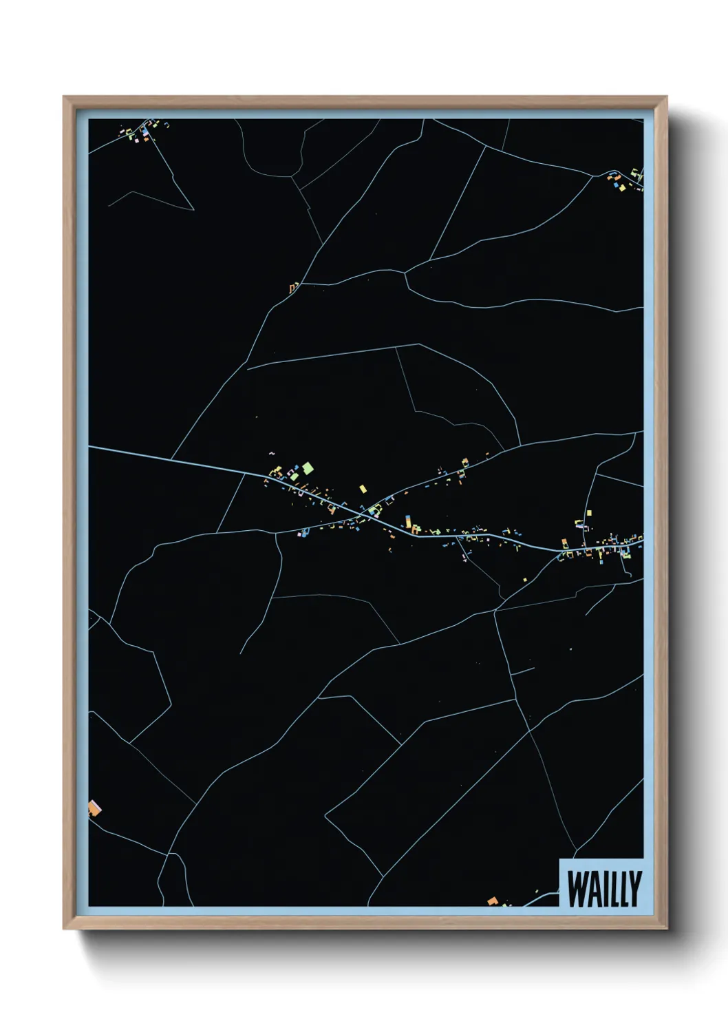 Une affiche de carte sur Wailly