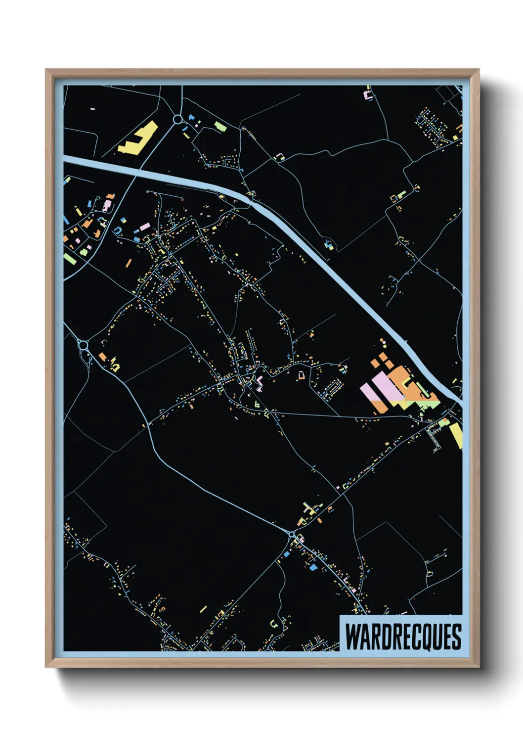 Une affiche de carte sur Wardrecques