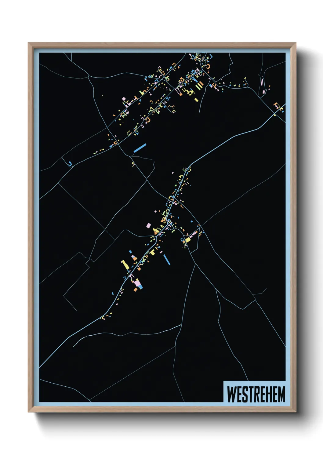 Une affiche de carte sur Westrehem