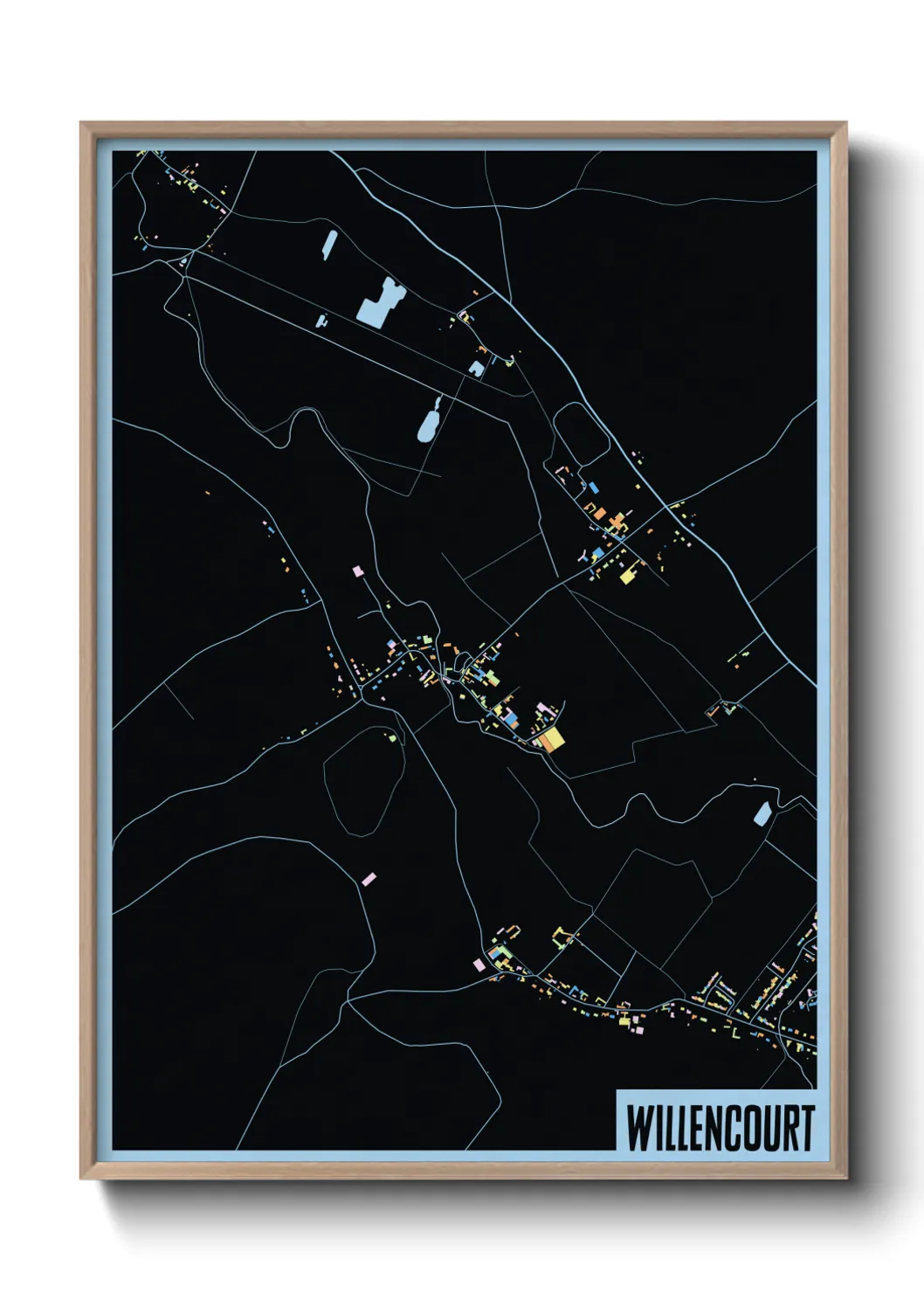 Une affiche de carte sur Willencourt