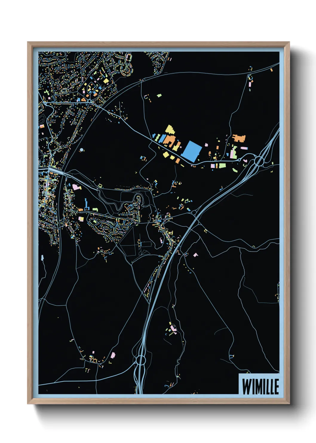 Une affiche de carte sur Wimille