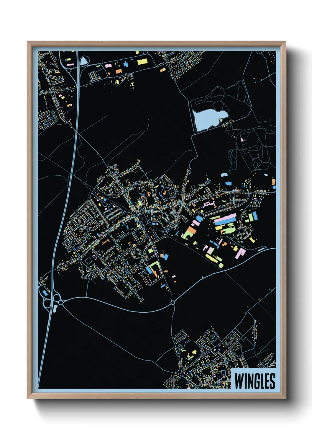 Une affiche de carte sur Wingles