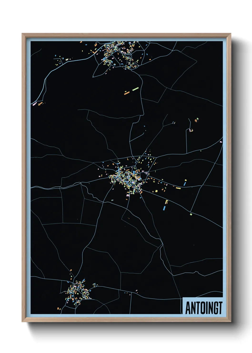 Une affiche de carte sur Antoingt