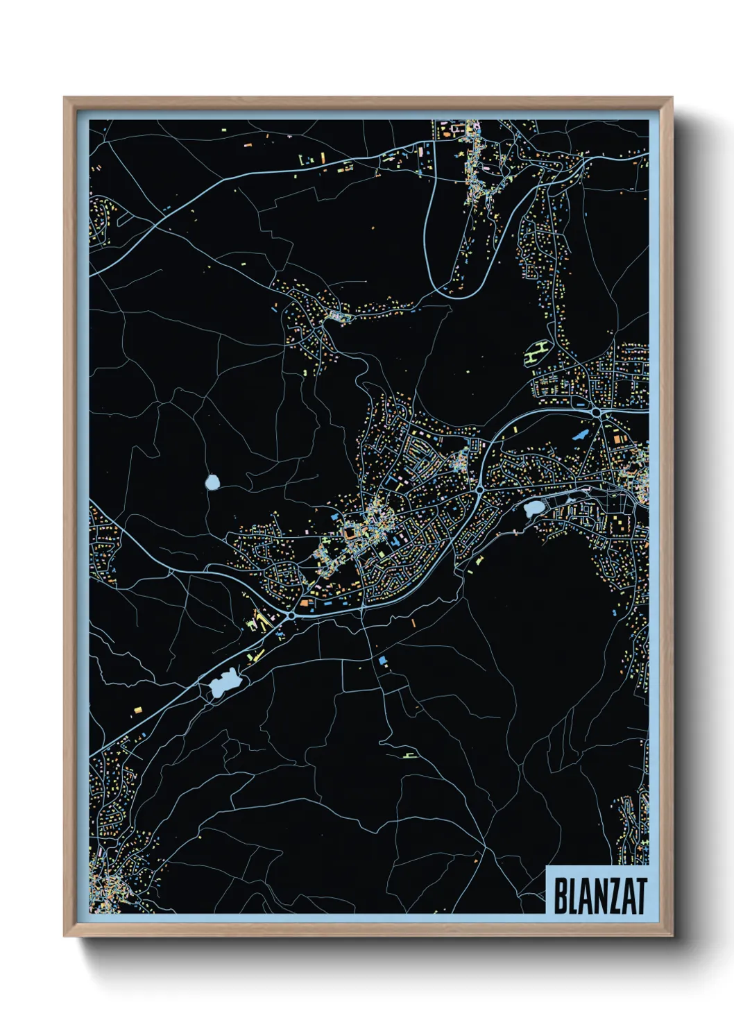 Une affiche de carte sur Blanzat