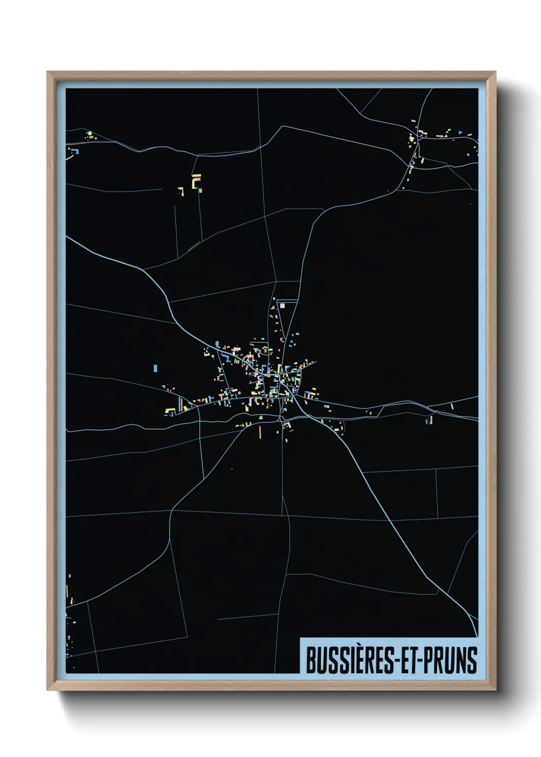 Un poster carteBussières-et-Pruns