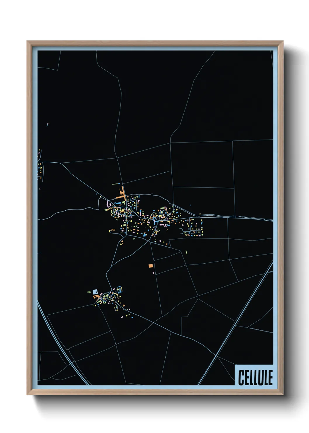 Une affiche de carte sur Cellule