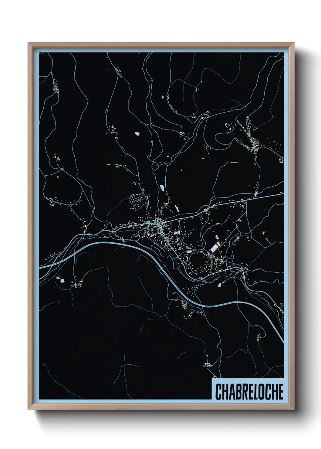 Une affiche de carte sur Chabreloche