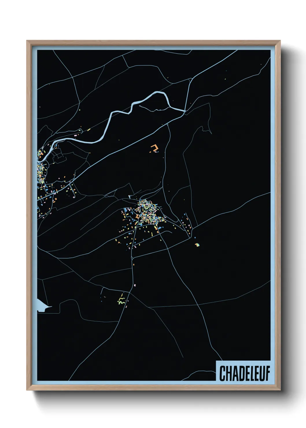 Une affiche de carte sur Chadeleuf