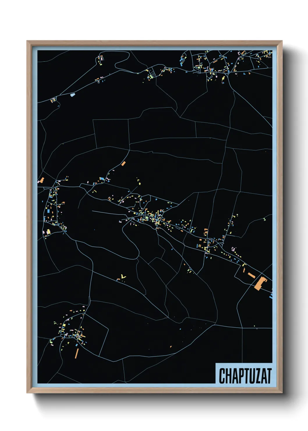 Une affiche de carte sur Chaptuzat