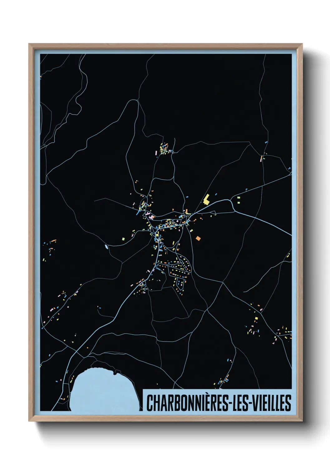 Un poster carteCharbonnières-les-Vieilles