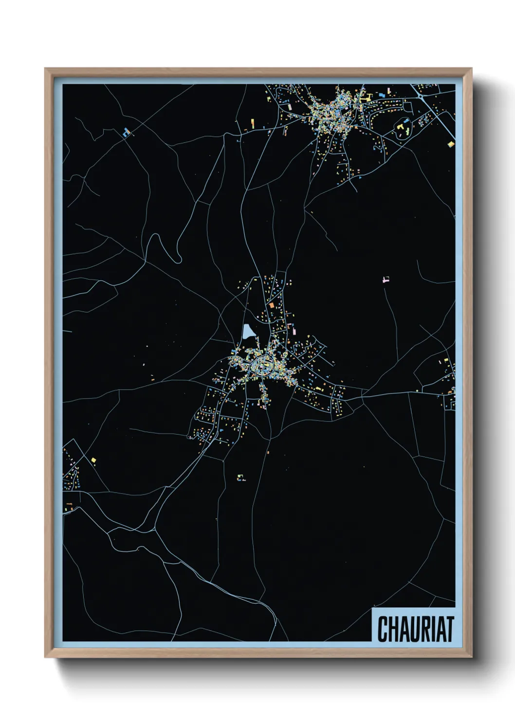 Une affiche de carte sur Chauriat