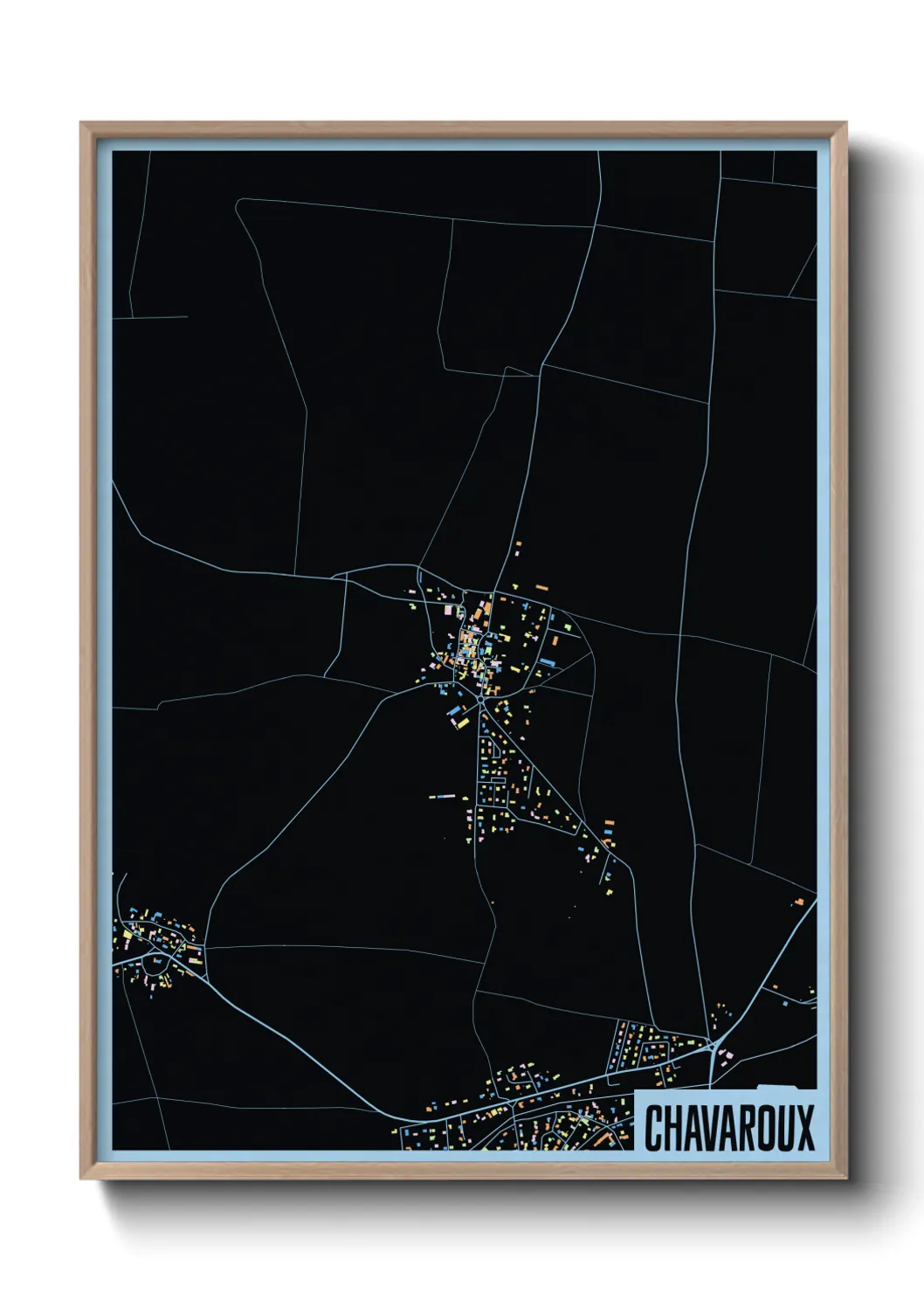 Une affiche de carte sur Chavaroux