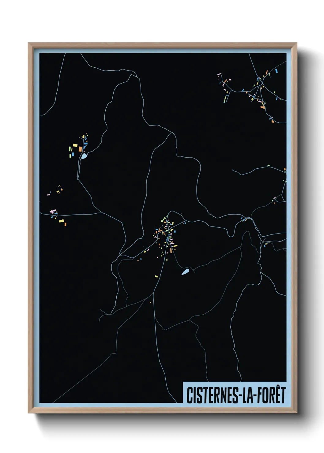 Un poster carteCisternes-la-Forêt