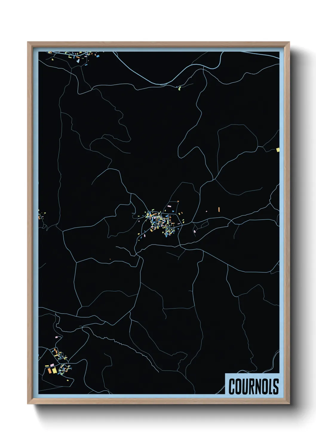 Une affiche de carte sur Cournols