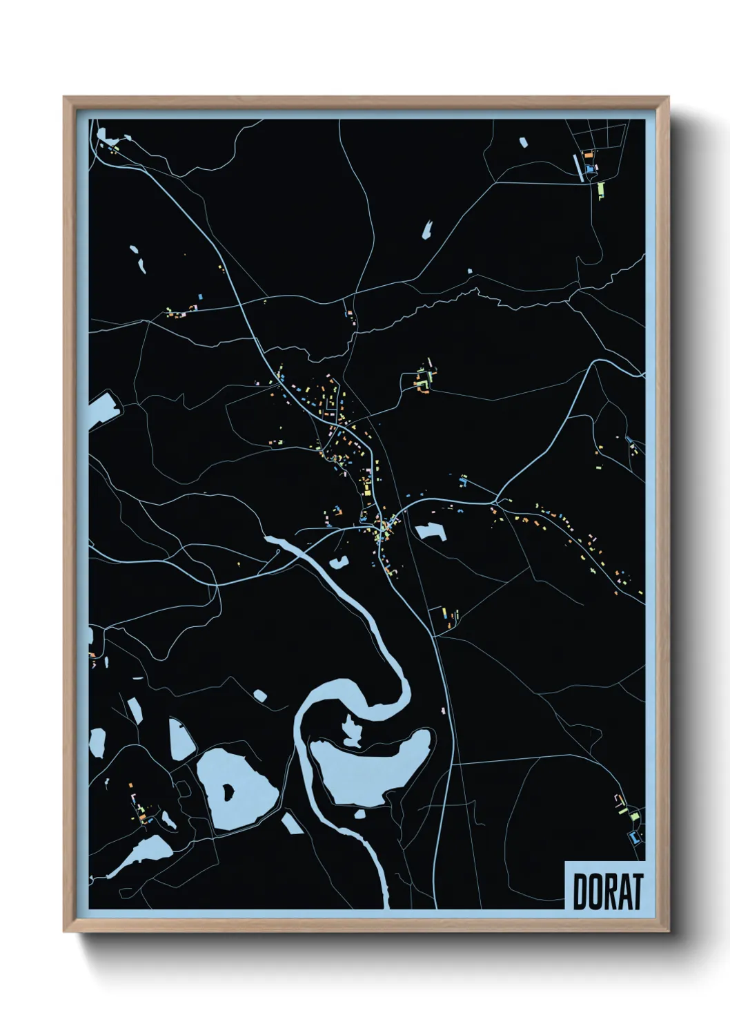 Une affiche de carte sur Dorat