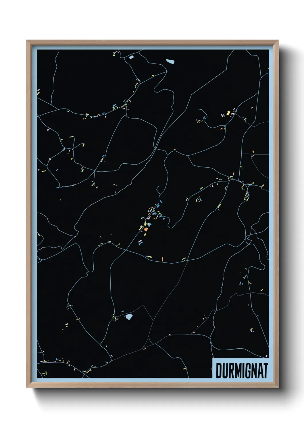 Une affiche de carte sur Durmignat