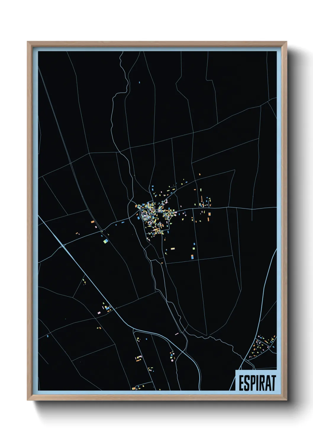 Une affiche de carte sur Espirat