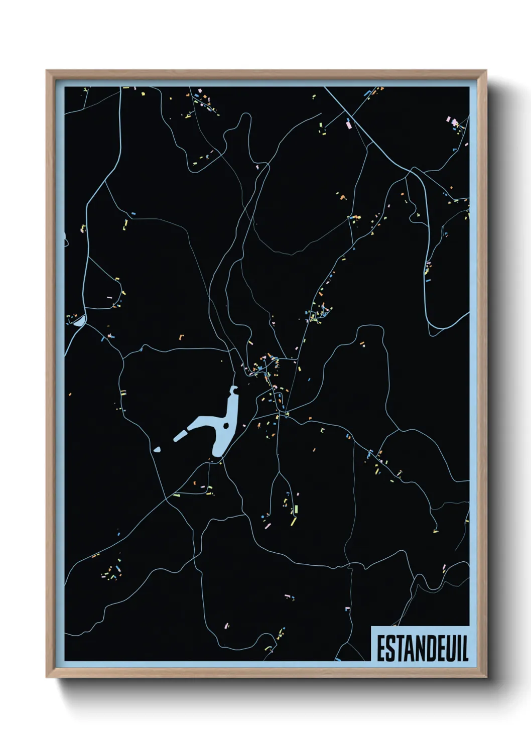 Une affiche de carte sur Estandeuil