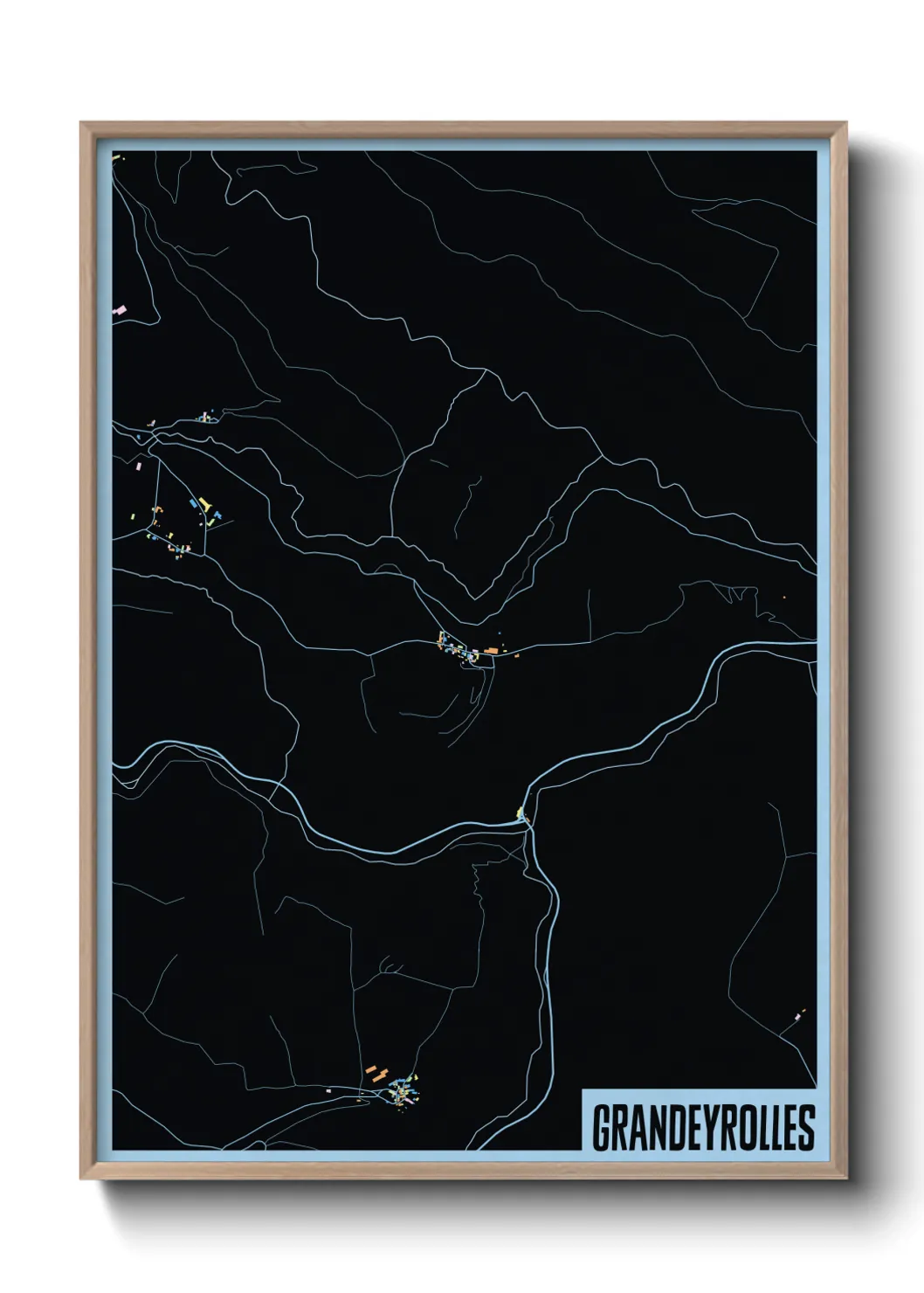 Une affiche de carte sur Grandeyrolles