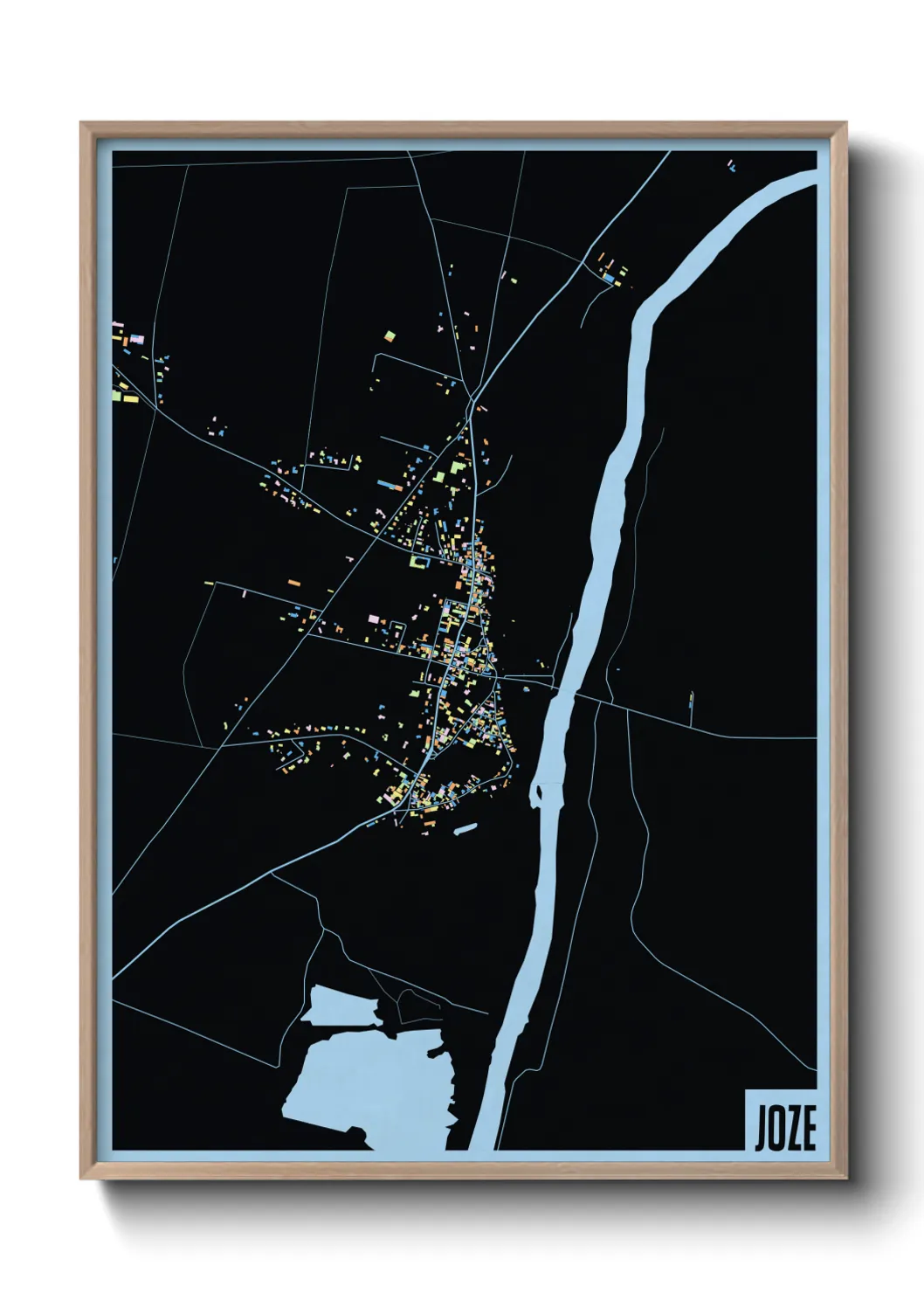 Une affiche de carte sur Joze