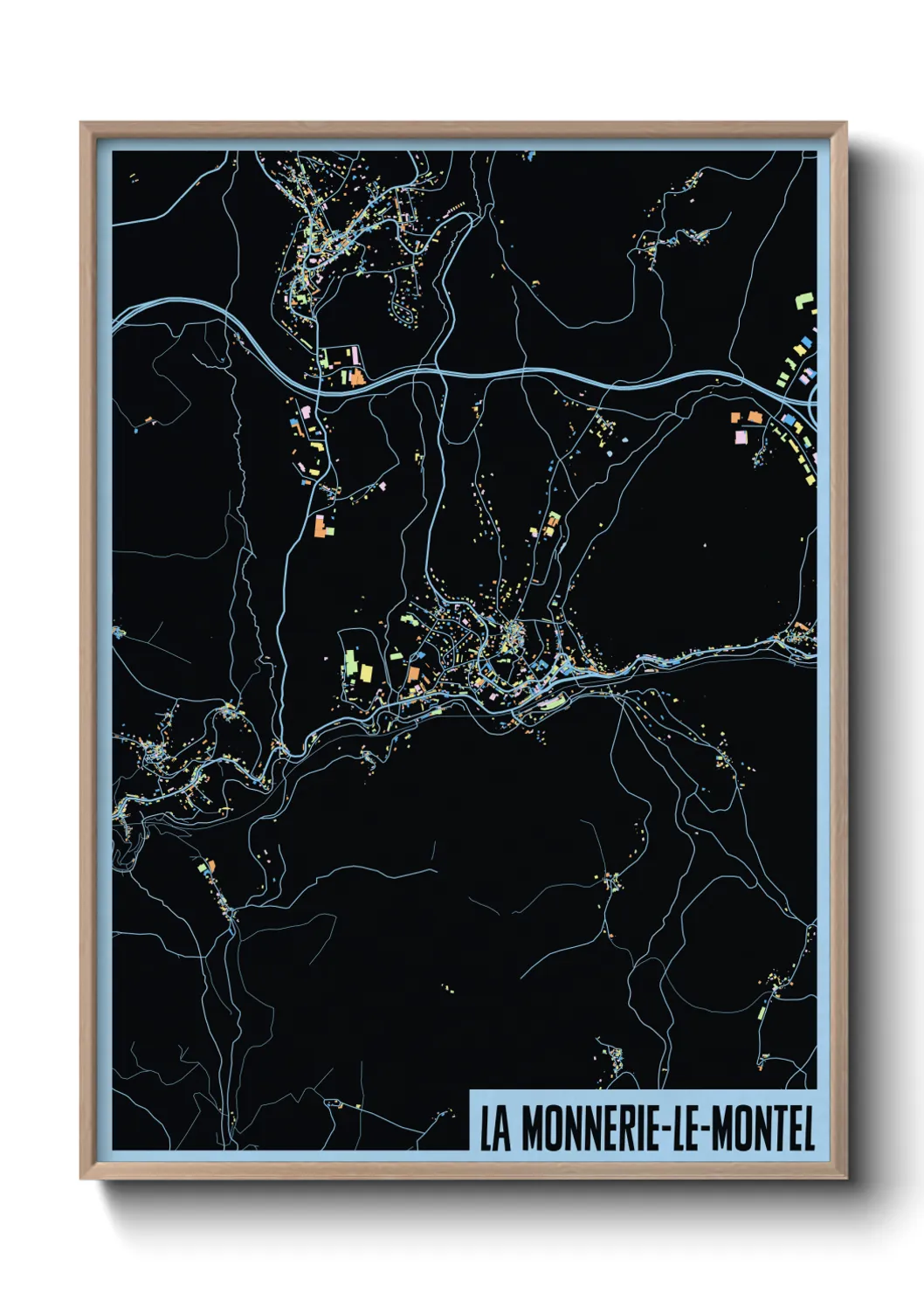 Une affiche de carte sur La Monnerie-le-Montel